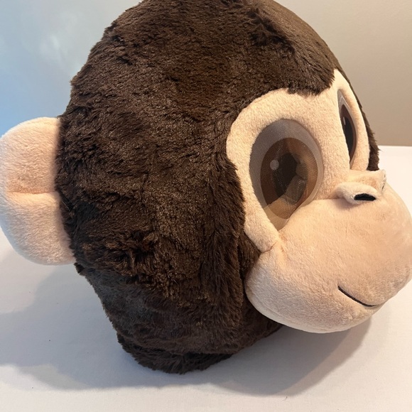 Halloween Costume - Dan Dee Big Greater Heads Brown Plush Velour Monkey Mask - Picture 3 of 6